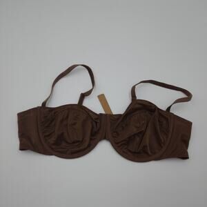 Skims Glissenette Straight Neck Underwire Bra in Jasper Size 44C